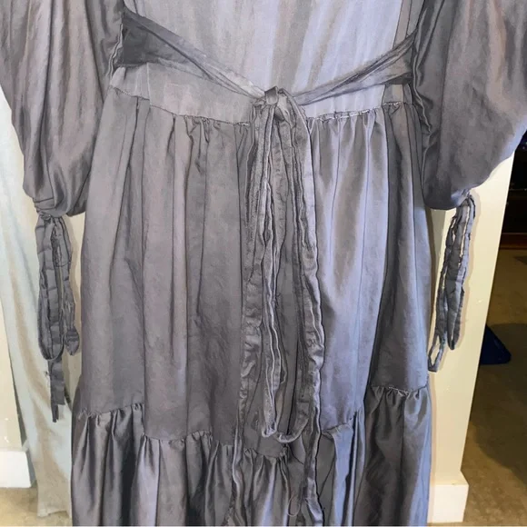 Cotton black peasant dress - Picture 8 of 8